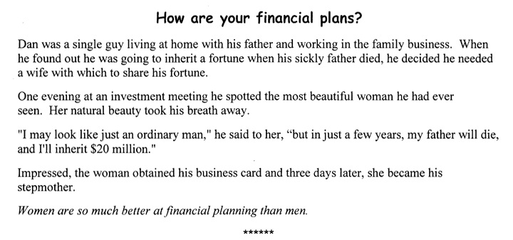 How Are Your Financial Plans