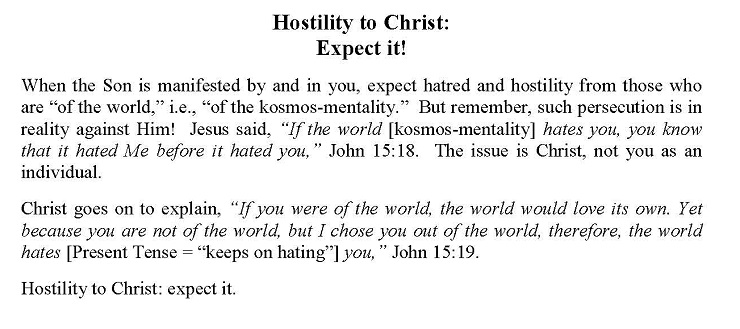 Hostility to Christ: Expect It!